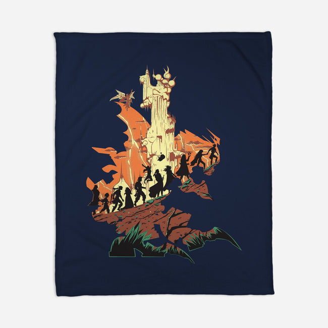 Unfinished Ruin-none fleece blanket-Adams Pinto