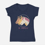 Unless You Can Be a Unicorn-womens v-neck tee-tobefonseca