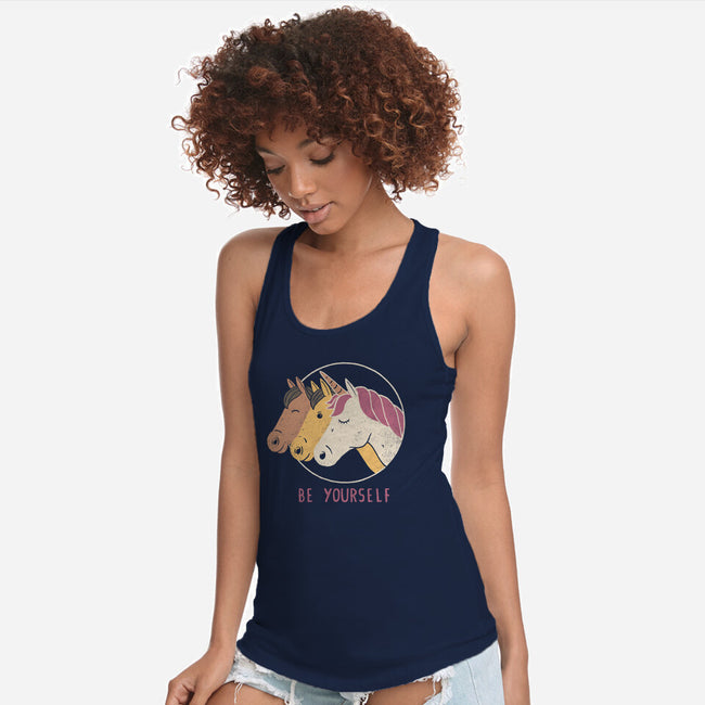 Unless You Can Be a Unicorn-womens racerback tank-tobefonseca