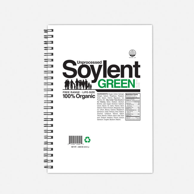 Unprocessed Soylent Green-none dot grid notebook-Captain Ribman