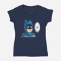 One Punch Bat-womens v-neck tee-krisren28