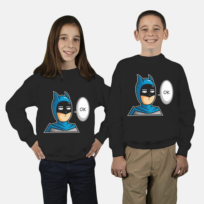 One Punch Bat-youth crew neck sweatshirt-krisren28