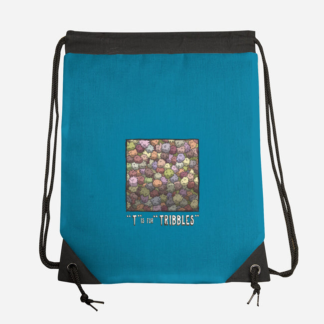 T is for Tribbles-none drawstring bag-otisframpton