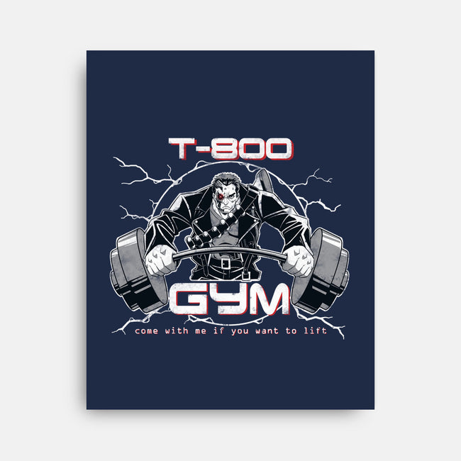 T-800 Gym-none stretched canvas-Coinbox Tees