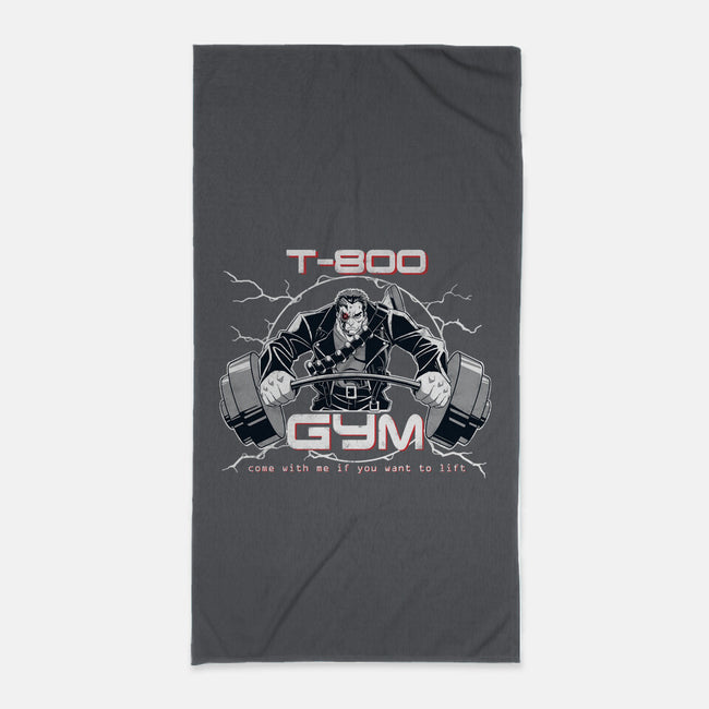 T-800 Gym-none beach towel-Coinbox Tees
