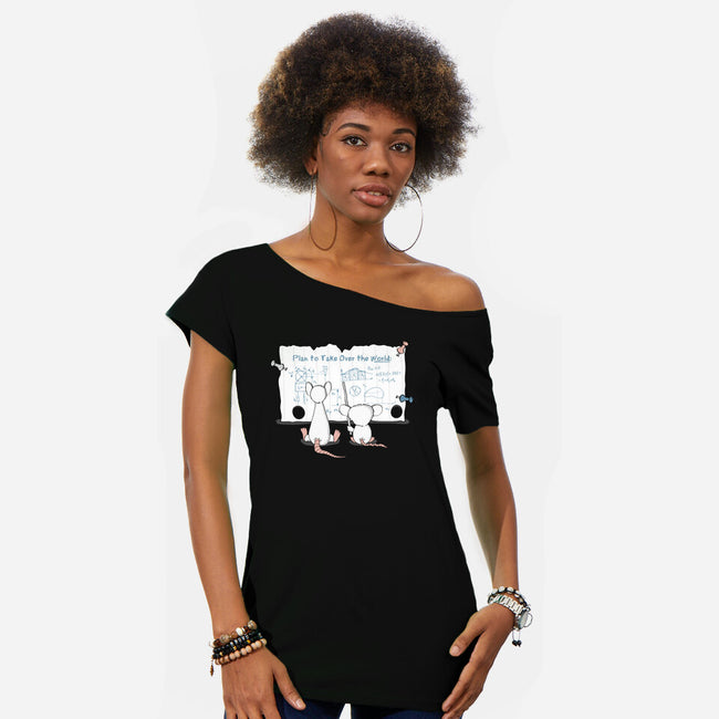 Take Over the World-womens off shoulder tee-thehookshot