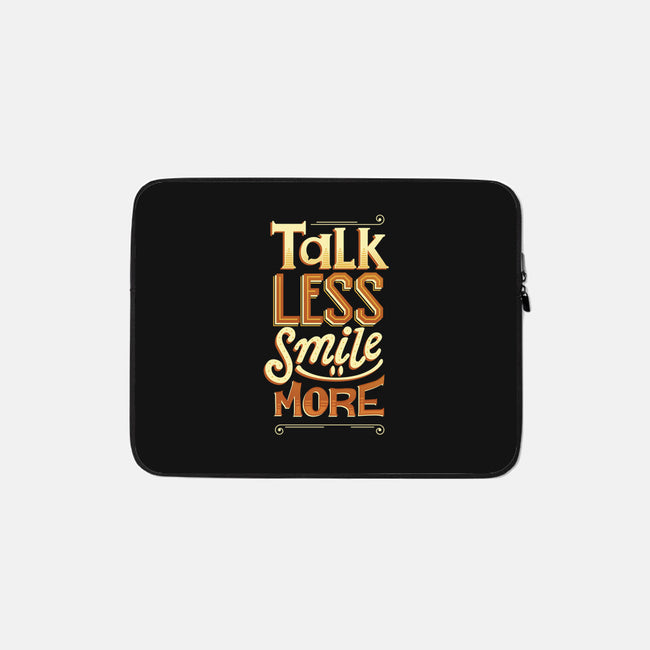 Talk Less-none zippered laptop sleeve-risarodil