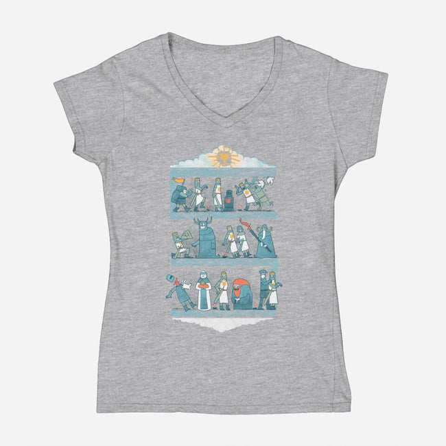 Tapisserie D'arrrggghhh-womens v-neck tee-queenmob
