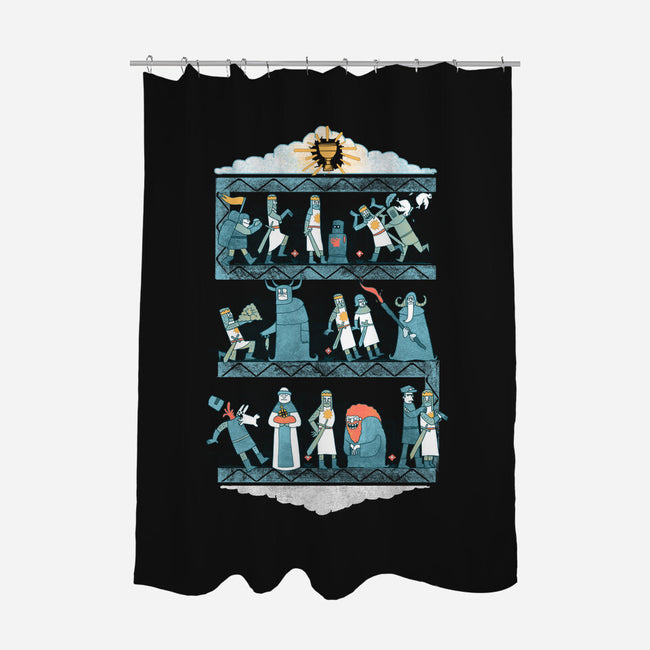 Tapisserie D'arrrggghhh-none polyester shower curtain-queenmob