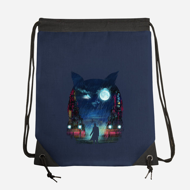Tears In The Rain-none drawstring bag-dandingeroz