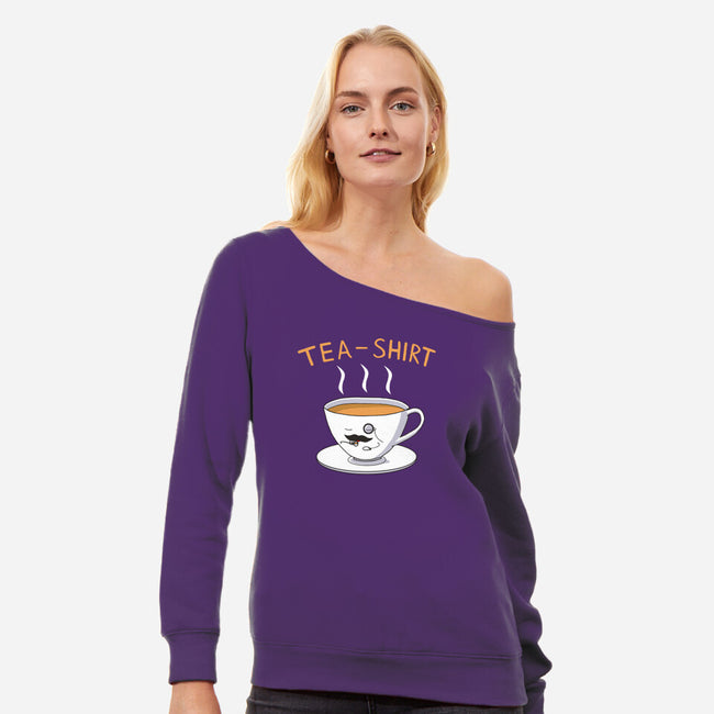 Tea-Shirt-womens off shoulder sweatshirt-Pongg
