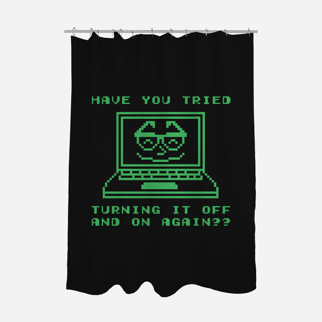 Tech Support-none polyester shower curtain-Beware_1984