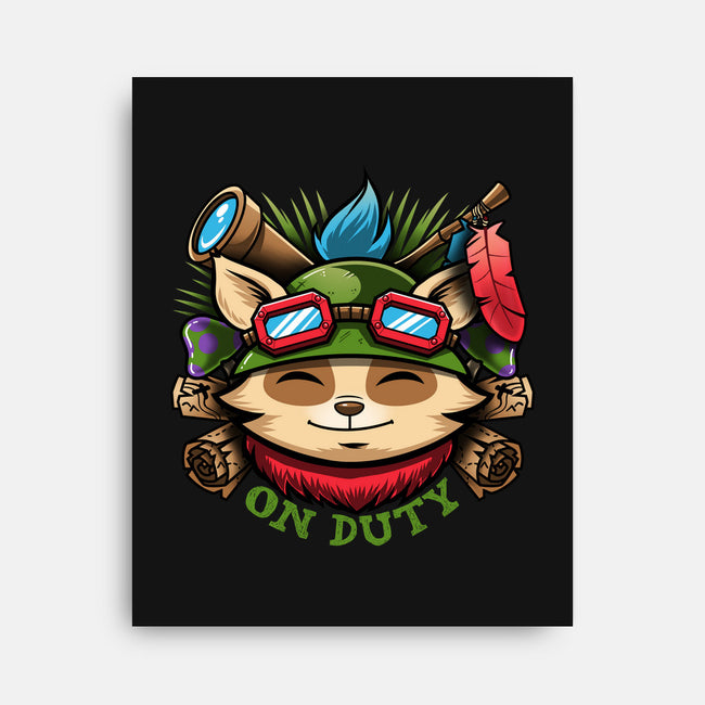 Teemo On Duty-none stretched canvas-Bamboota
