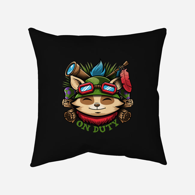 Teemo On Duty-none removable cover w insert throw pillow-Bamboota