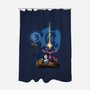 That's No Luna-none polyester shower curtain-Chriswithata