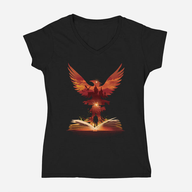 The 5th Book of Magic-womens v-neck tee-dandingeroz