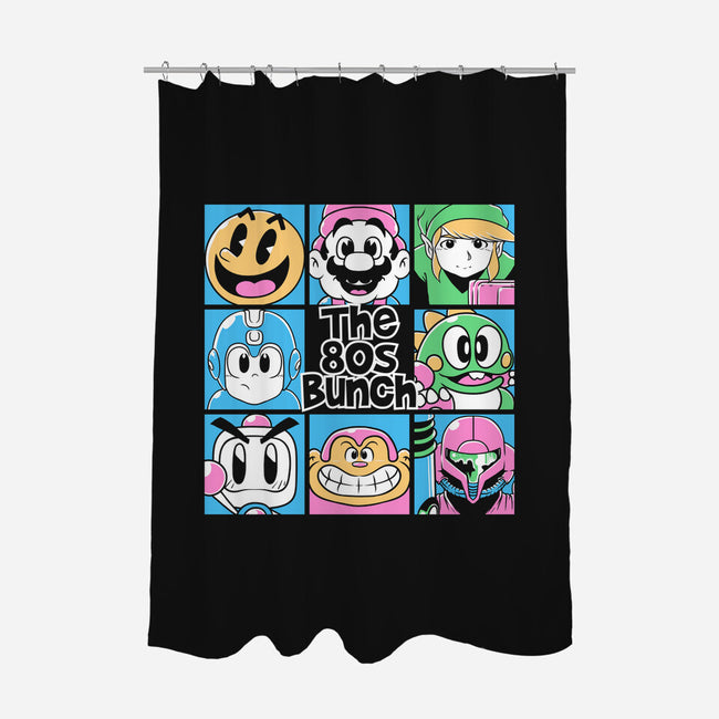 The 80s Bunch-none polyester shower curtain-angdzu