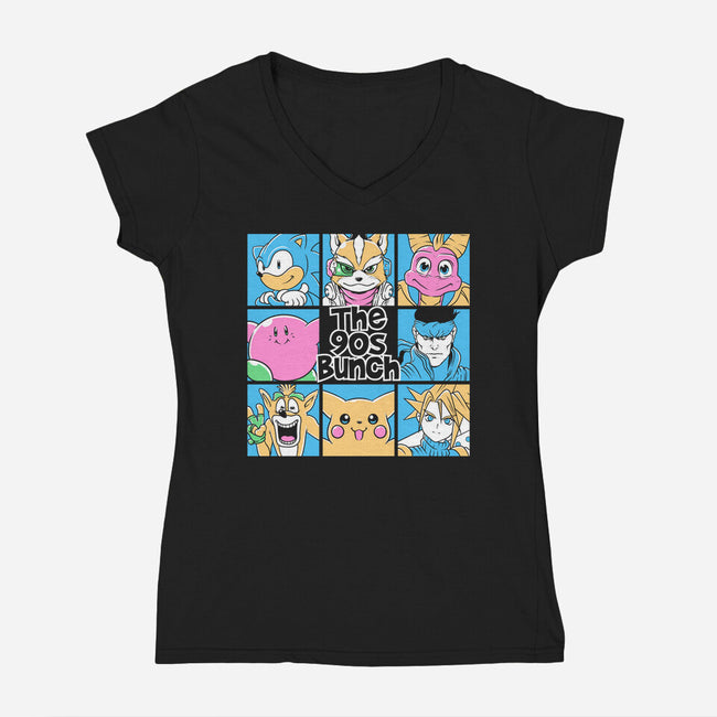 The 90s Bunch-womens v-neck tee-angdzu