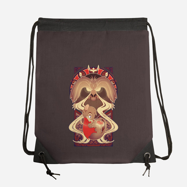 The Art Of Secrets-none drawstring bag-ChocolateRaisinFury