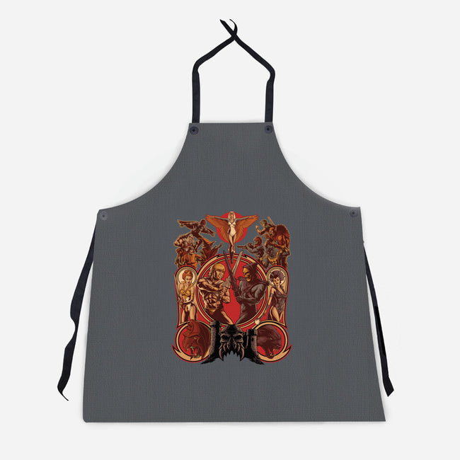 The Battle Of Grayskull-unisex kitchen apron-Moutchy