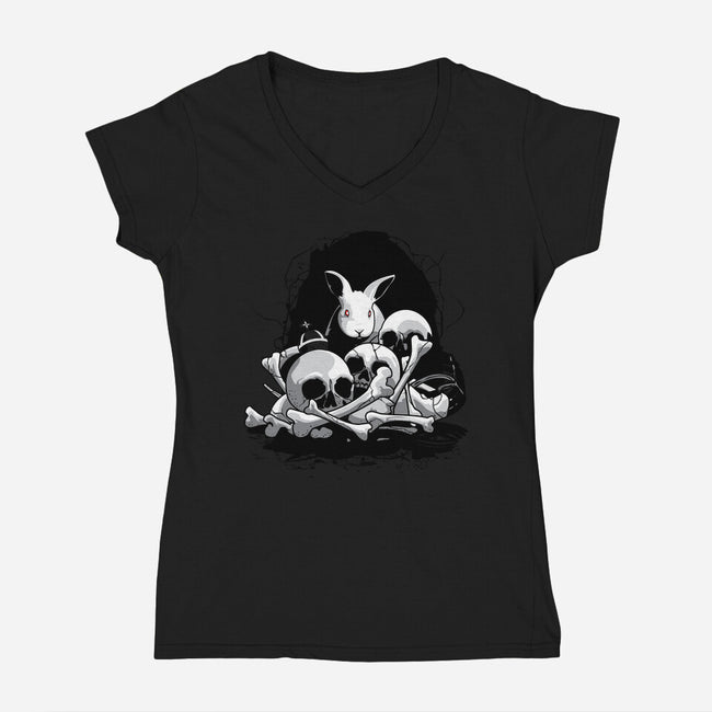 The Beast of Caerbannog-womens v-neck tee-Adams Pinto