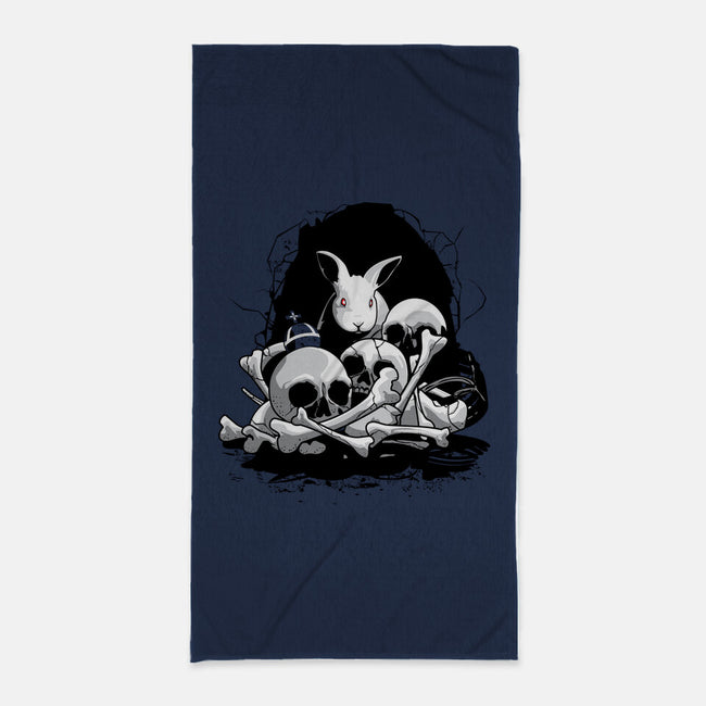 The Beast of Caerbannog-none beach towel-Adams Pinto