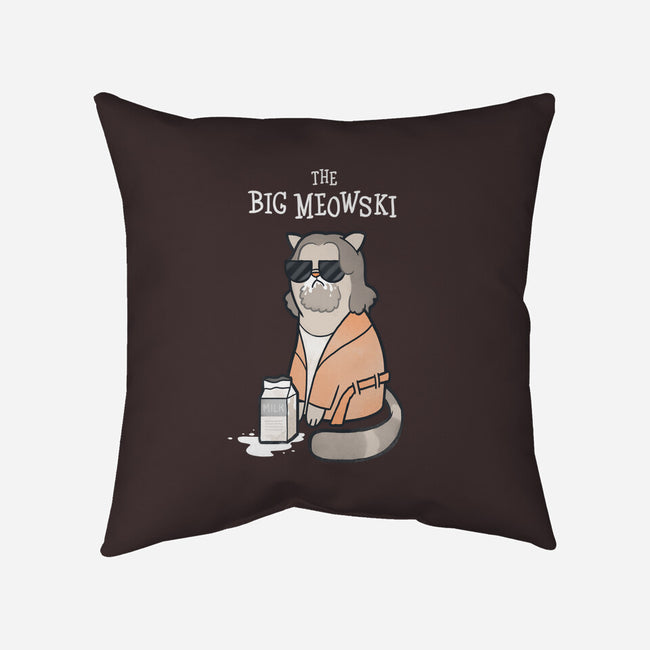 The Big Meowski-none removable cover w insert throw pillow-queenmob
