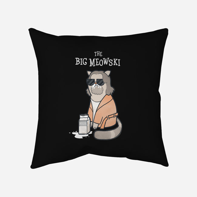 The Big Meowski-none removable cover throw pillow-queenmob