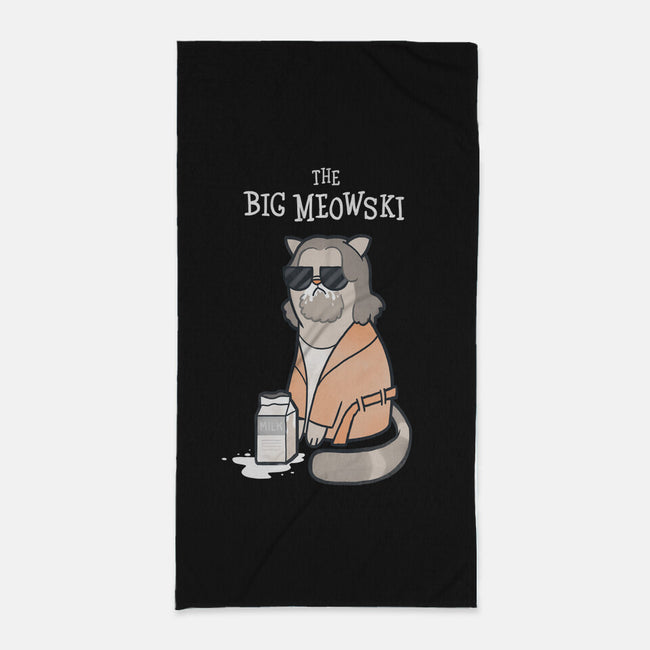 The Big Meowski-none beach towel-queenmob