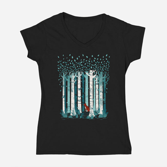 The Birches-womens v-neck tee-littleclyde