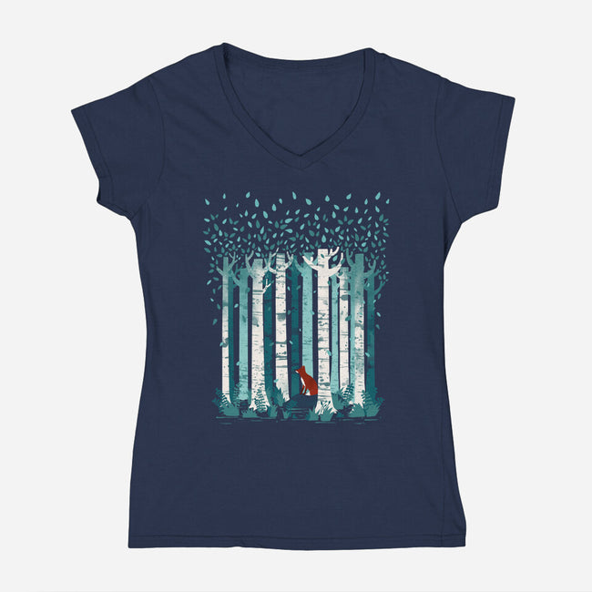 The Birches-womens v-neck tee-littleclyde