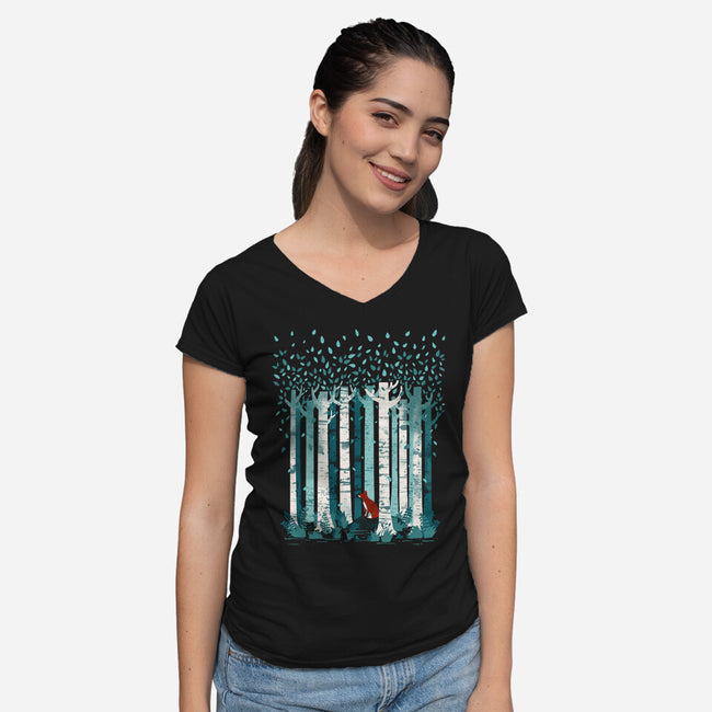 The Birches-womens v-neck tee-littleclyde