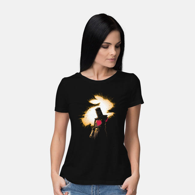 The Black Knight Rises-womens basic tee-Obvian
