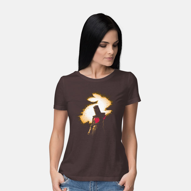 The Black Knight Rises-womens basic tee-Obvian