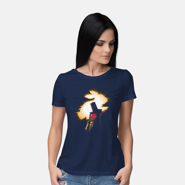 The Black Knight Rises-womens basic tee-Obvian