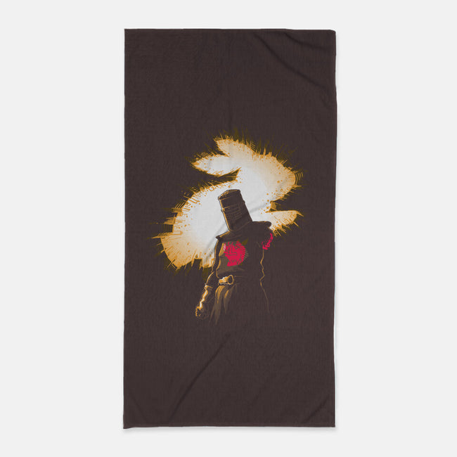 The Black Knight Rises-none beach towel-Obvian