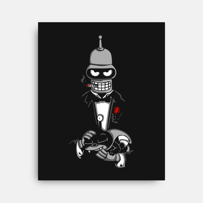 The Botfather-none stretched canvas-Melonseta