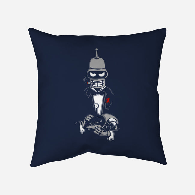 The Botfather-none removable cover w insert throw pillow-Melonseta