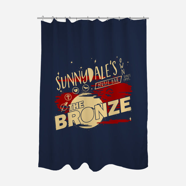 The Bronze-none polyester shower curtain-xMitch