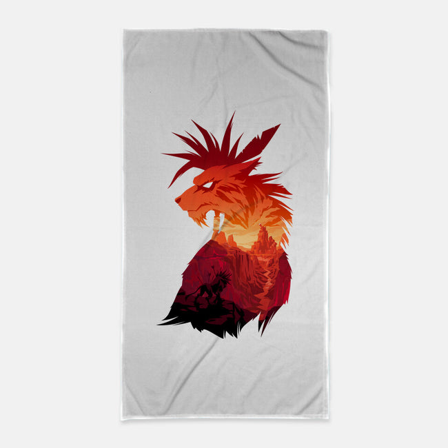 The Canyon's Guardian-none beach towel-PencilMonkey