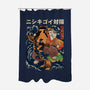 The Cat & The Koi-none polyester shower curtain-Ronin84