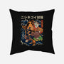 The Cat & The Koi-none removable cover throw pillow-Ronin84