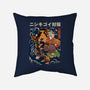 The Cat & The Koi-none removable cover throw pillow-Ronin84