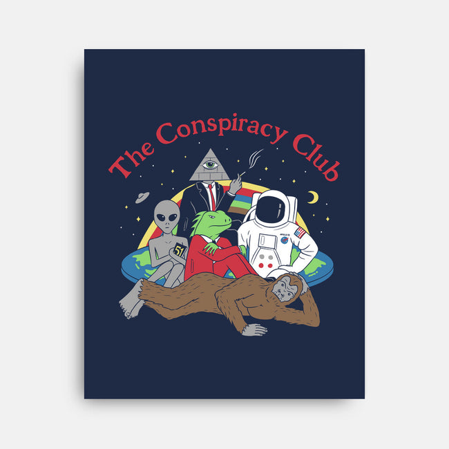 The Conspiracy Club-none stretched canvas-Gamma-Ray