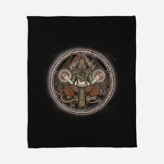 The Cthulhu Runes-none fleece blanket-xMorfina