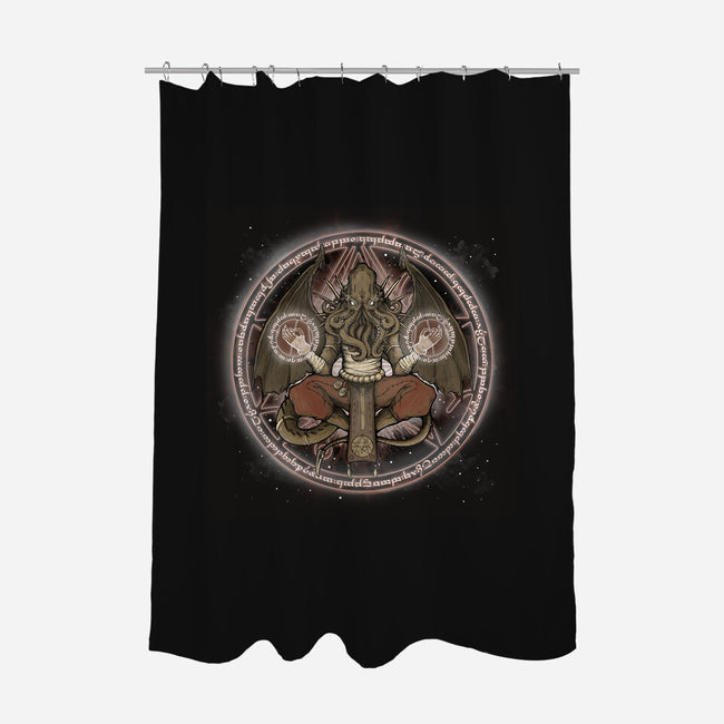 The Cthulhu Runes-none polyester shower curtain-xMorfina