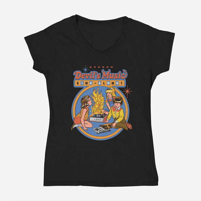 The Devil's Music-womens v-neck tee-Steven Rhodes