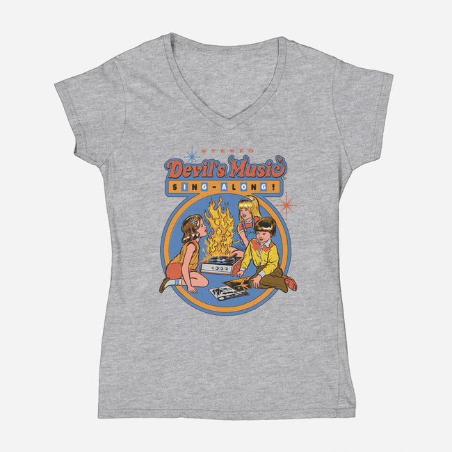 The Devil's Music-womens v-neck tee-Steven Rhodes
