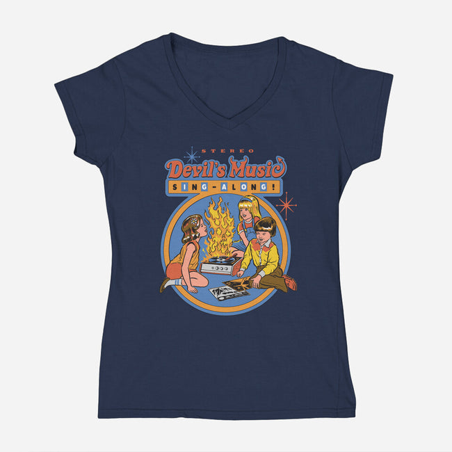 The Devil's Music-womens v-neck tee-Steven Rhodes
