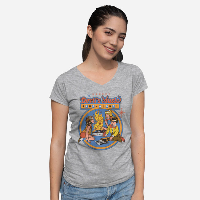 The Devil's Music-womens v-neck tee-Steven Rhodes